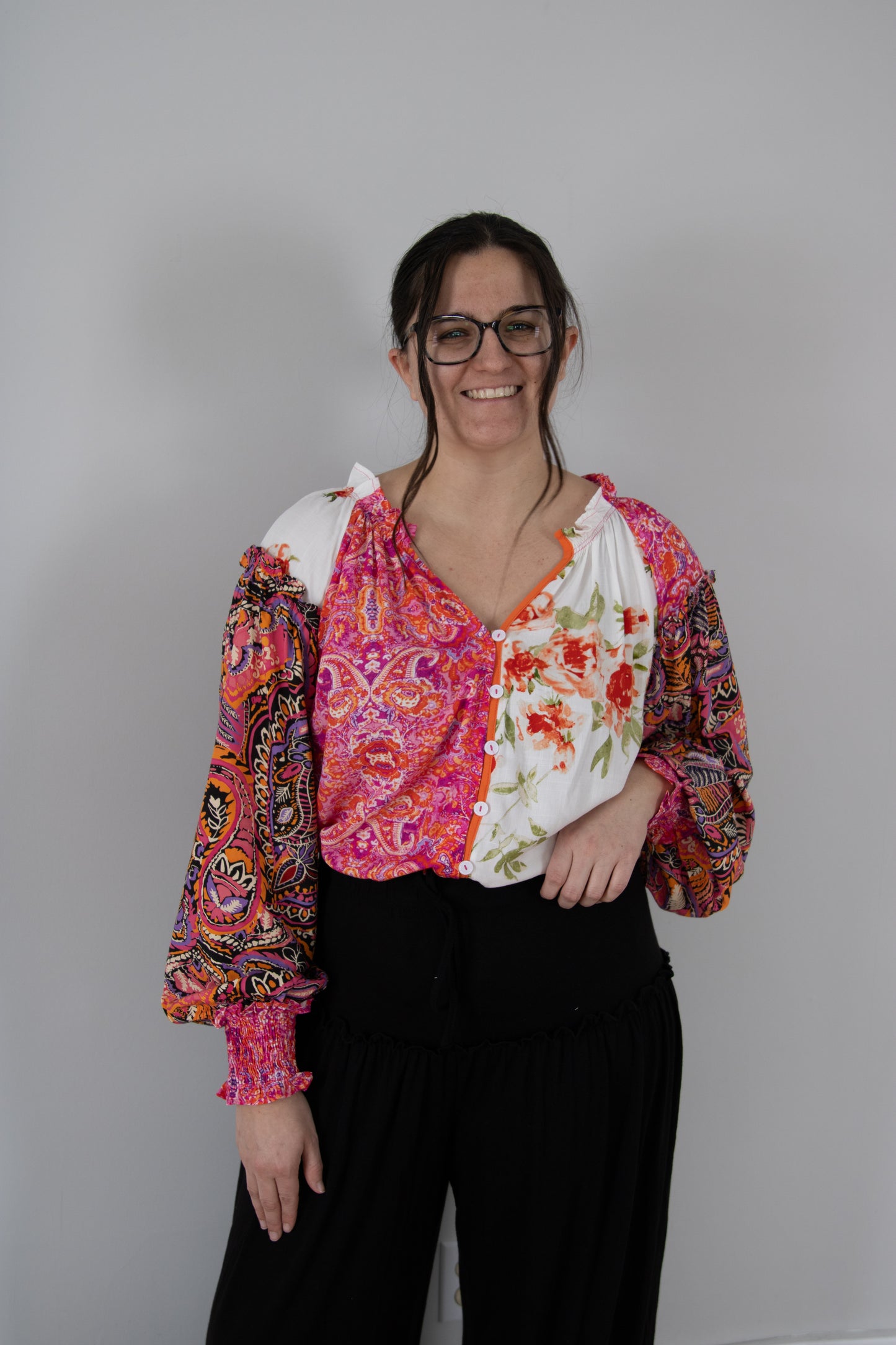 Frilled Wide Leg Pants