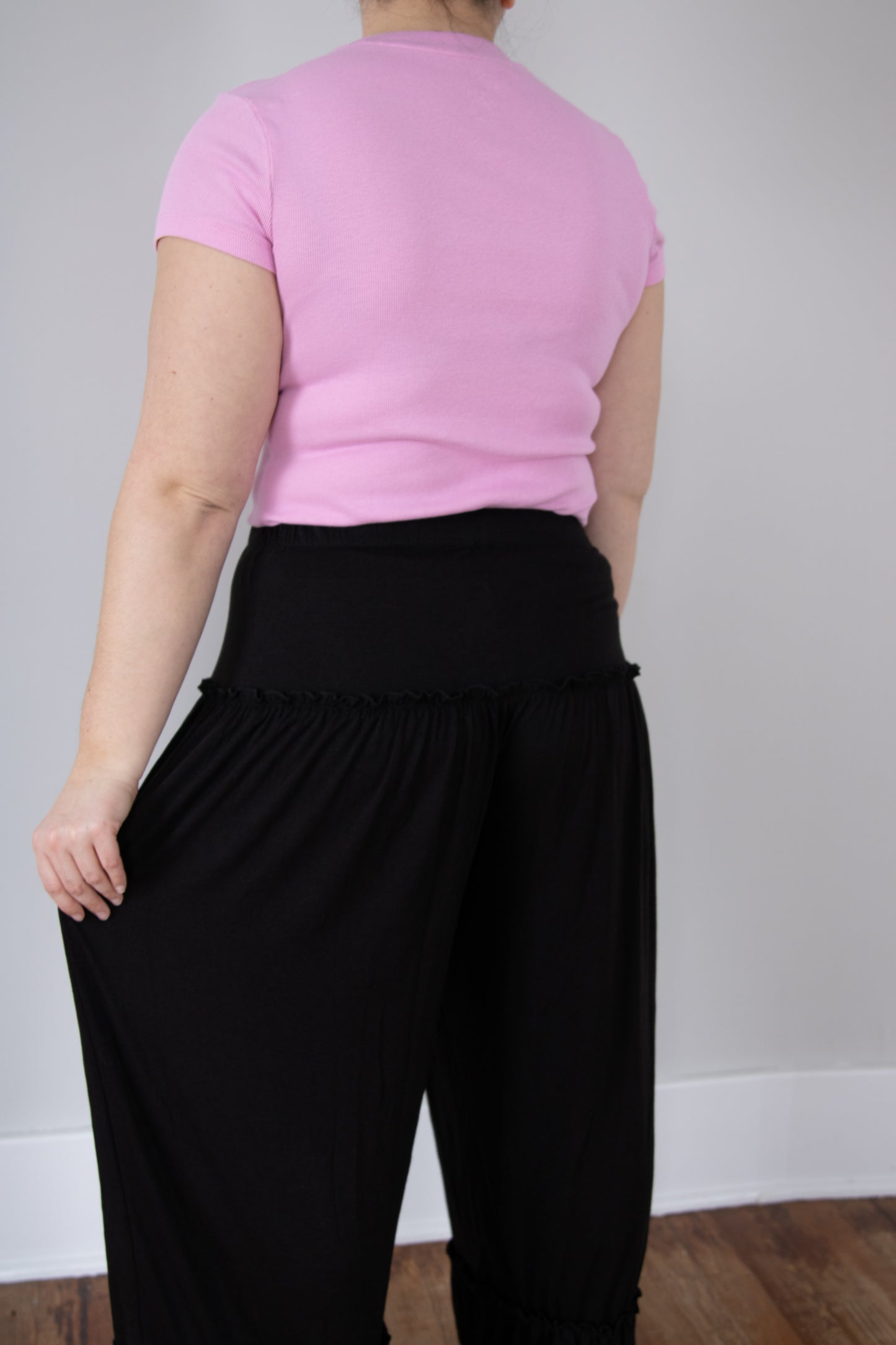Frilled Wide Leg Pants