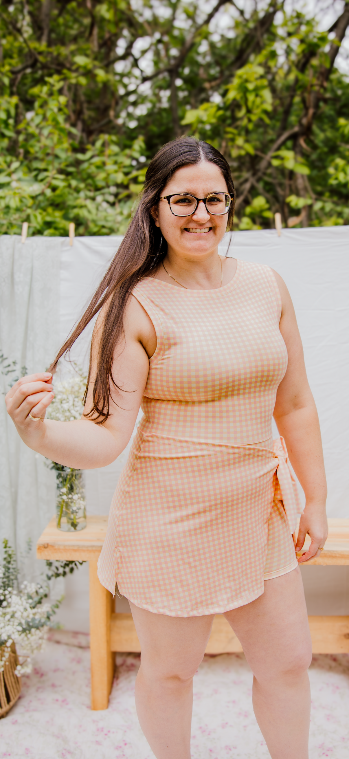 Peachy Picnic Dress