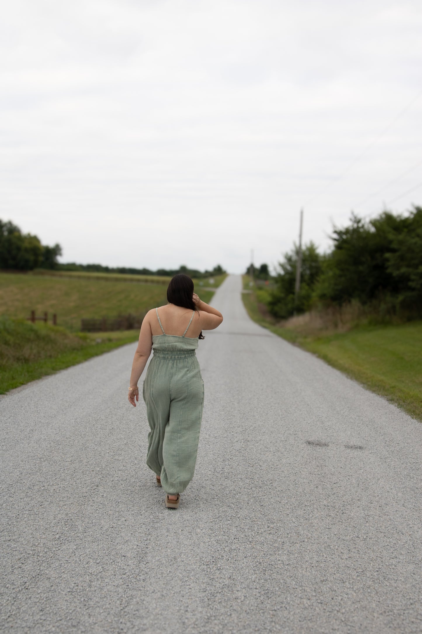 Sage Gauze Jumpsuit