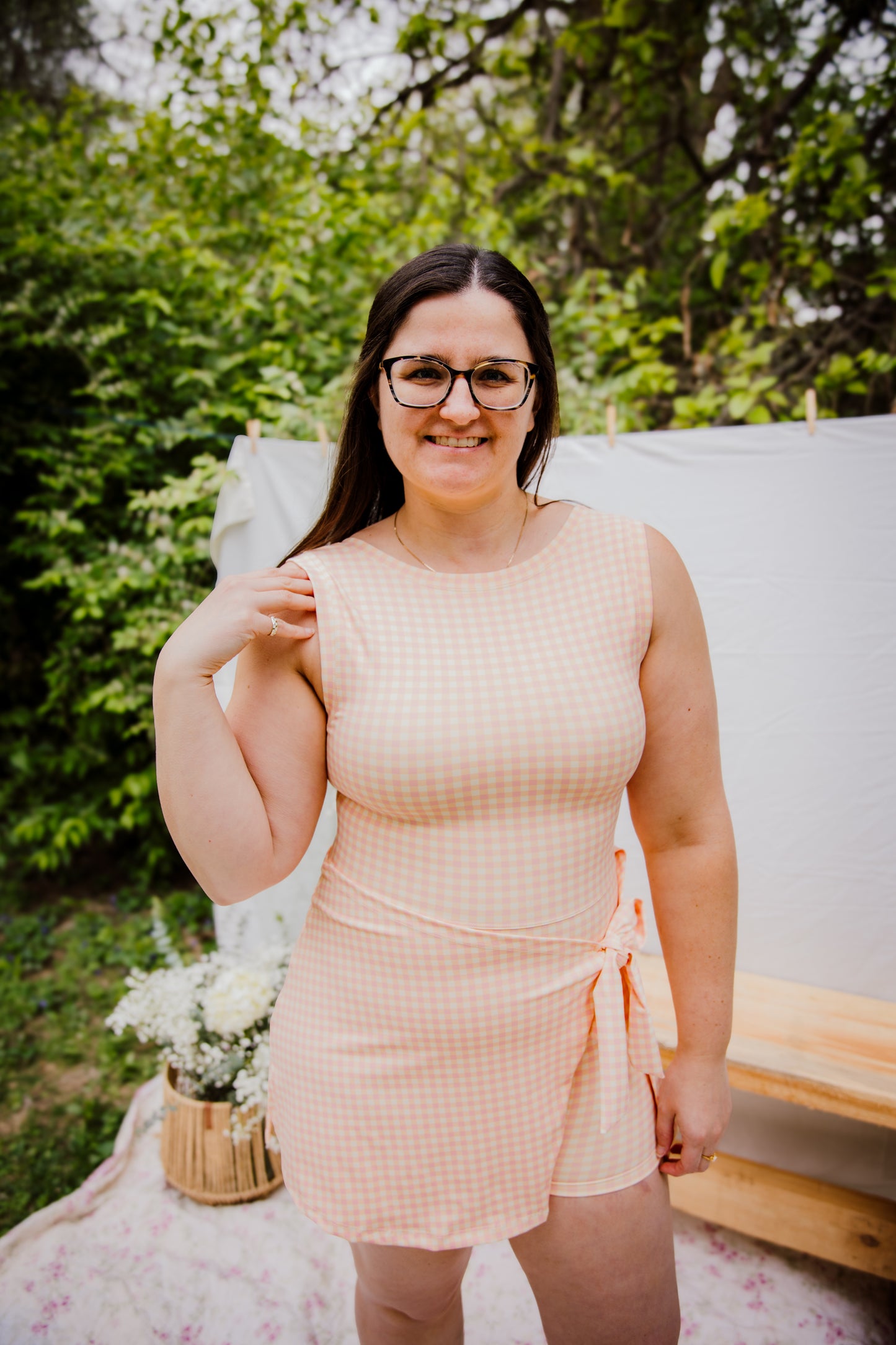 Peachy Picnic Dress