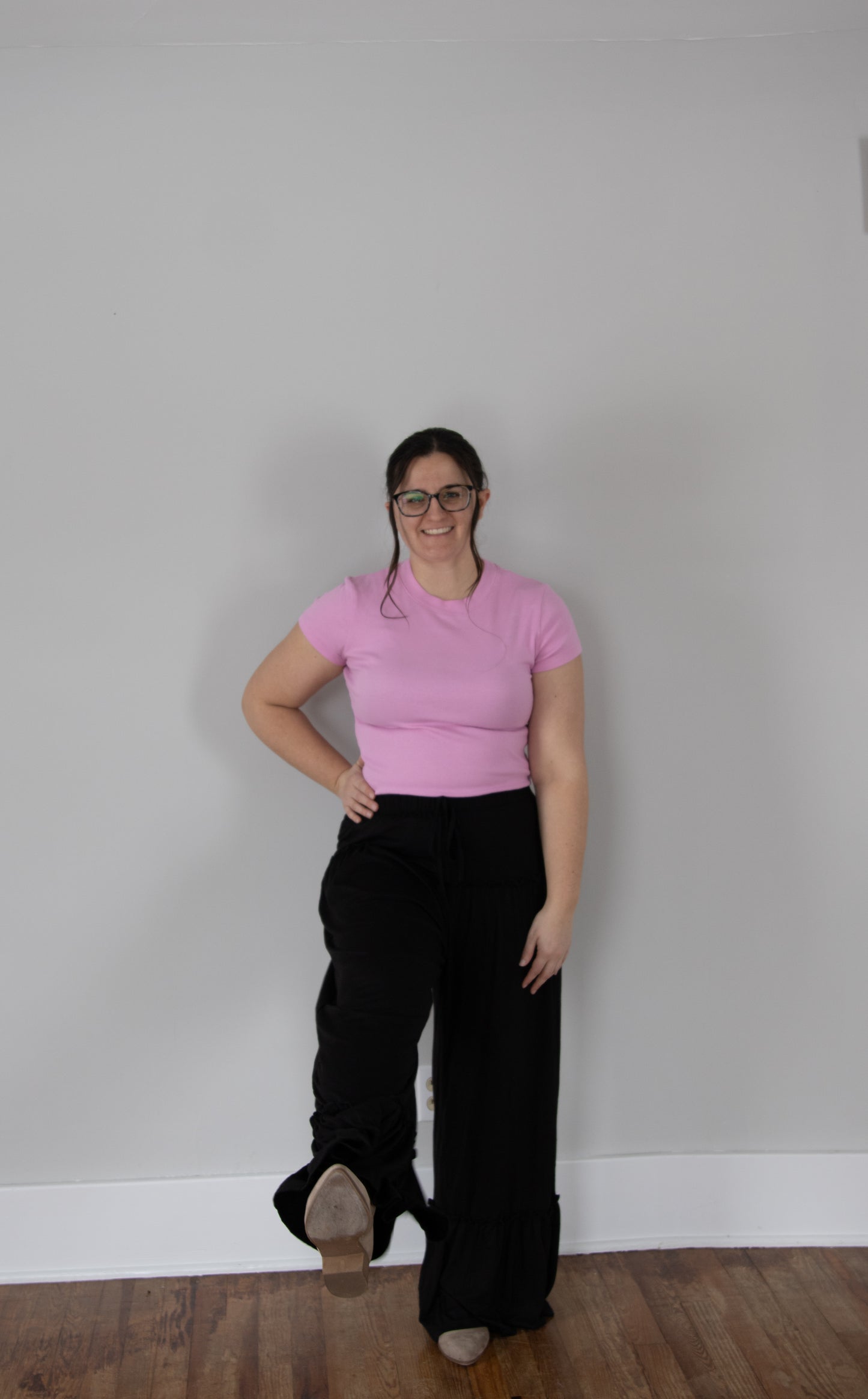 Frilled Wide Leg Pants