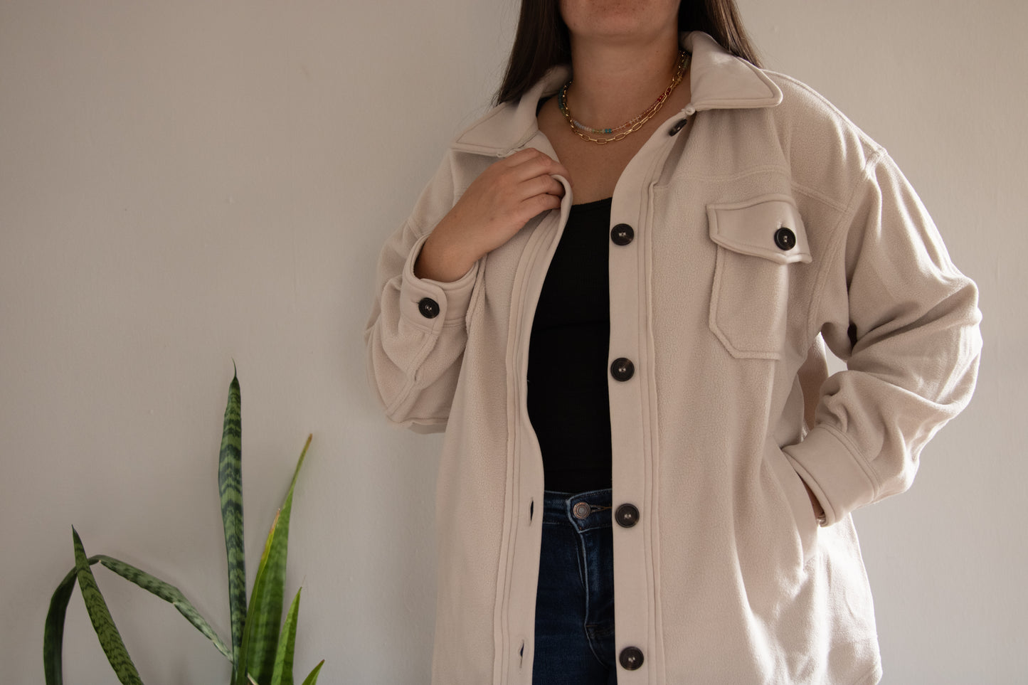Fleece button up